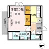 パーシモン駅南Ⅱ 1Kの間取り