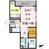 パーシモン駅南Ⅱ 1Kの間取り