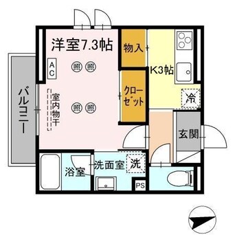 間取図 パーシモン駅南Ⅱ