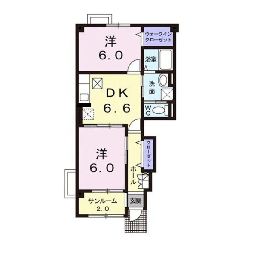 間取図 カロータ　ロッソⅢ