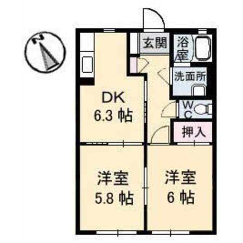 間取図 ハイツ安倍２１　Ⅰ棟