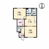 ベルデ　Ａ棟 2DKの間取り