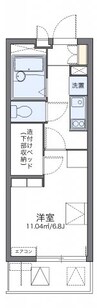 レオパレス白ゆり 1Kの間取り