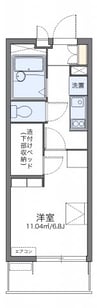 レオパレス白ゆり 1Kの間取り