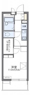 レオパレス白ゆり 1Kの間取り
