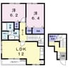 グランドールＢ 2LDKの間取り