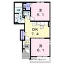 シーサイド・ヴィラ 2DKの間取り