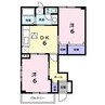 サンヒルズ　Ａ 2DKの間取り