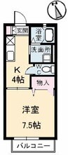 ディアスセフィラ 1Kの間取り
