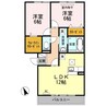 ルベール曙　A棟 2LDKの間取り