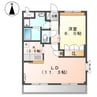 ボンヌ　シャンス 1LDKの間取り