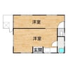 御門貸家 1LDKの間取り