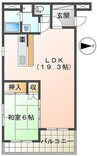 昭和町イケダビル 1LDKの間取り