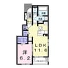 リバーグラスＡ 1LDKの間取り