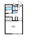 ローズシャンブル 1Kの間取り