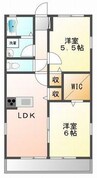 ウィズハイム湯野Ⅱ 2LDKの間取り