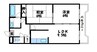 藤井マンション 2LDKの間取り