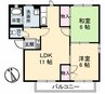 ディアスSUND棟 2LDKの間取り