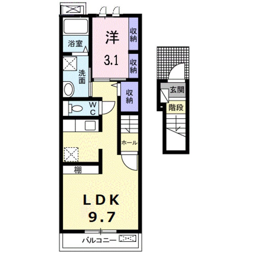 間取図 サンテールⅢ　Ｂ