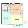 春日サンハイツB 2DKの間取り