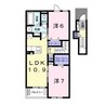 ジャルダン　Ｂ 2LDKの間取り