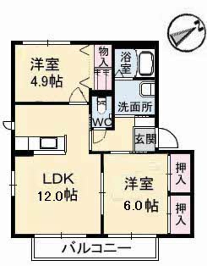 間取図 フィグタウン２　H棟