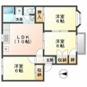 バードランド南蔵王B棟 3LDKの間取り