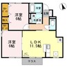 ローズコートヤマサA 2LDKの間取り