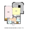 コスモス南蔵王 1DKの間取り