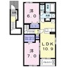 ＳＵＮ１６笠岡Ⅱ 2LDKの間取り
