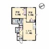 クレスト　壱番館 2LDKの間取り