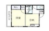 入船マンション 1DKの間取り