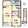 グランドール春日 1LDKの間取り