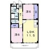 モデルノ 2LDKの間取り