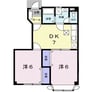ラ・ファミリア 2DKの間取り
