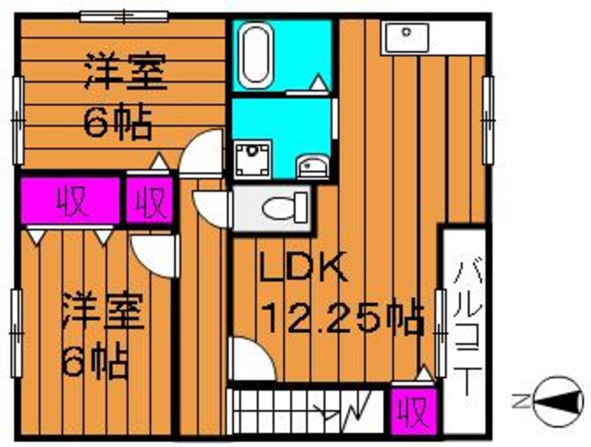 間取図 山陽本線（中国）/里庄駅 徒歩30分 2階 築20年