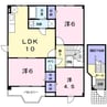 シティハイツ大門Ｄ 3LDKの間取り
