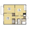 ルネッサンスのぞみ 2DKの間取り