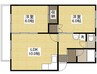 新涯マンション　Ｂ棟 2LDKの間取り