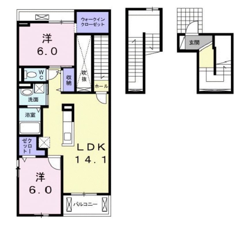 間取図 ミルキー　ウェイ稲月