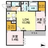 ブランノワール　アン 2LDKの間取り