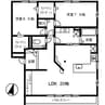 ラグジュアリ松永A 2LDKの間取り