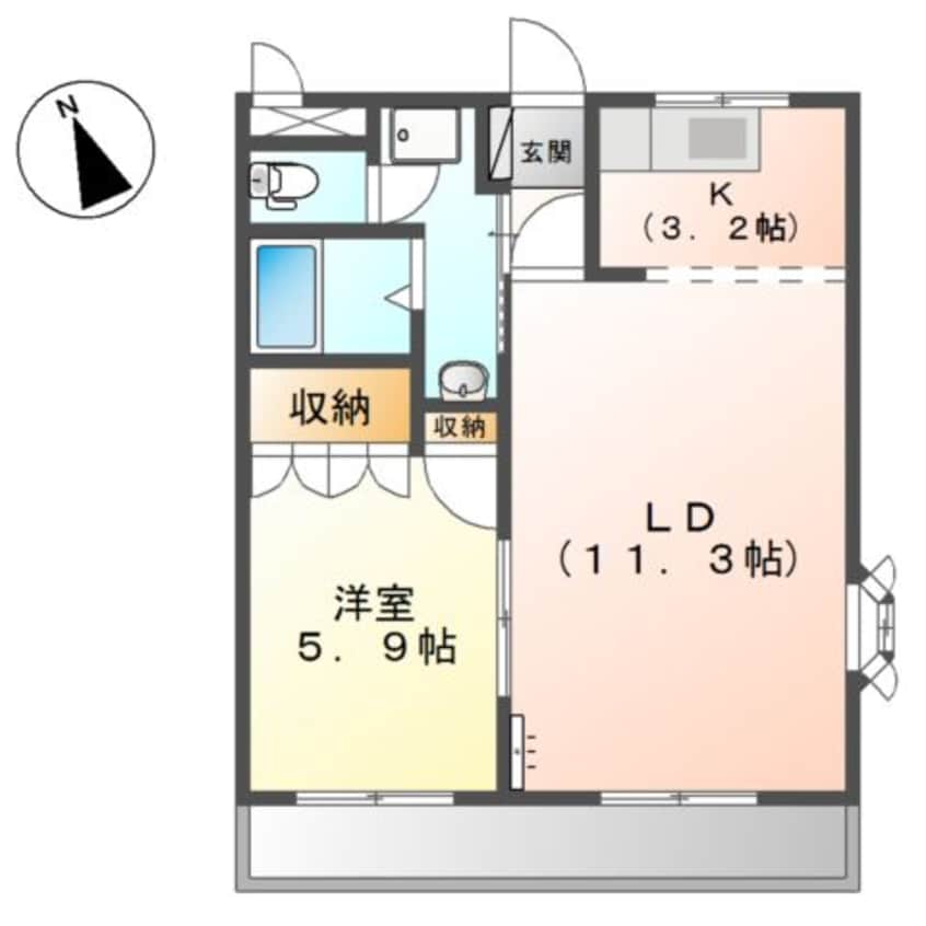 間取図 Hａｍａステイツ弐番館