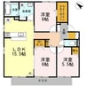 モアレフィナード A棟 3LDKの間取り