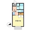 グリーンヒル 1Kの間取り