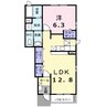 マナ　マルベリーＡ 1LDKの間取り