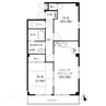 サンライズ徳田 2LDKの間取り