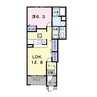 カーサ　グレイスＡ 1LDKの間取り