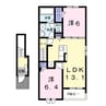 ソレイユ　Ｂ 2LDKの間取り
