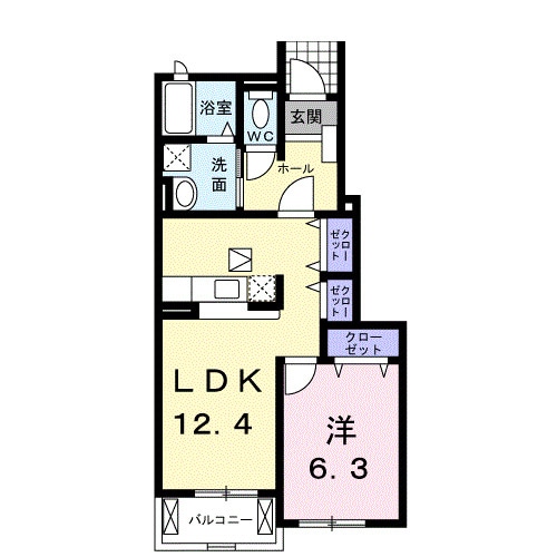 間取り図 ベルメゾン福地Ｄ